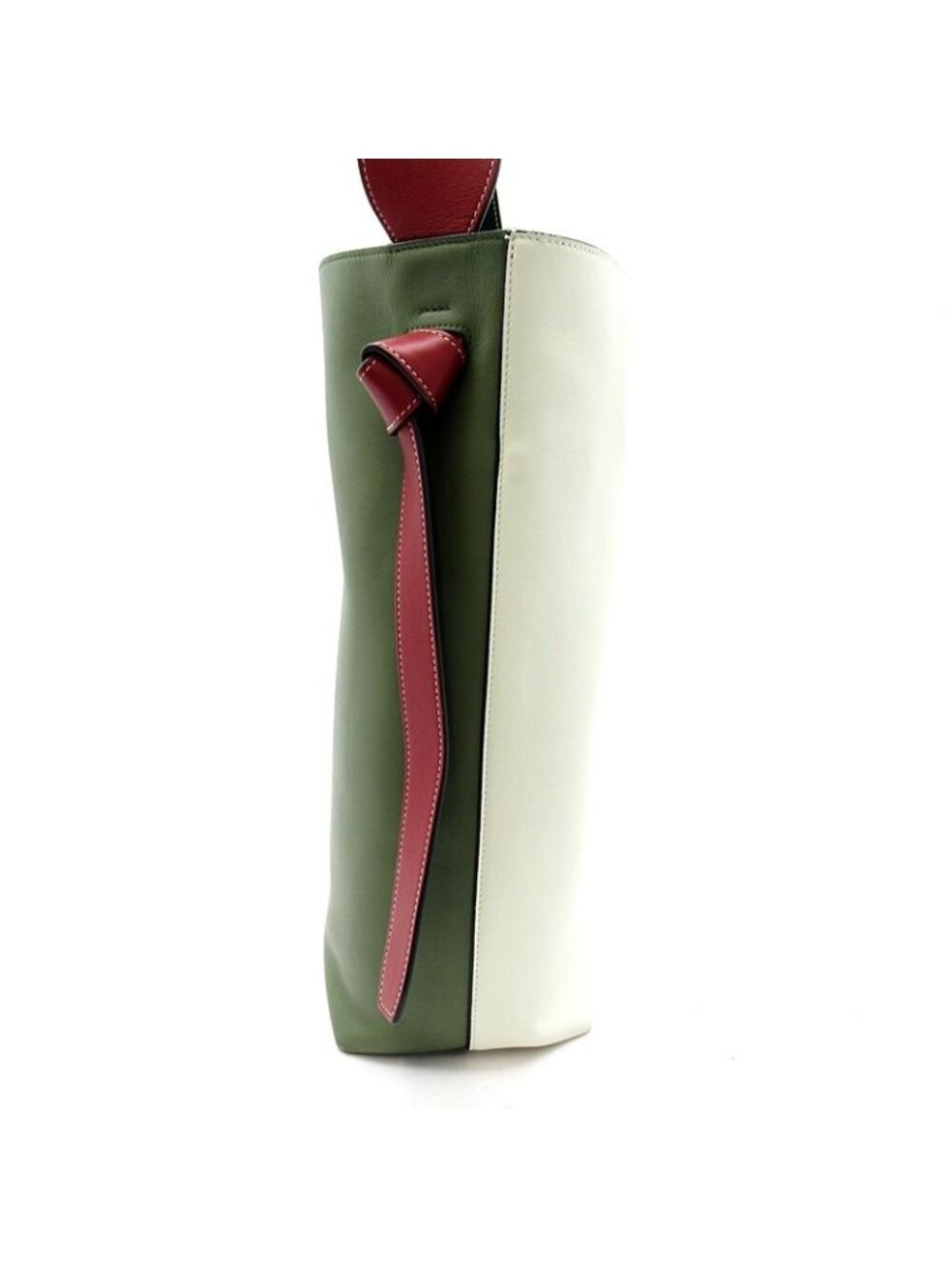 ★SOLD★ Celine Twisted Cabas Shoulder Bag Calfskin White Multicolor - Picture 5 of 7